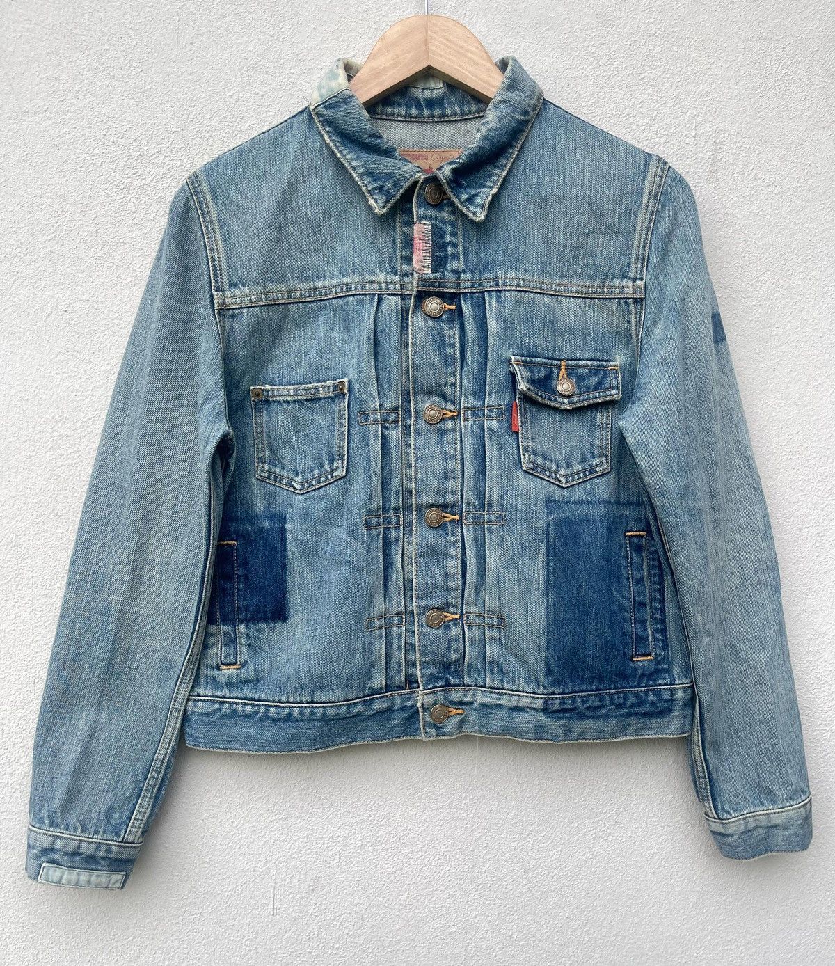 If Six Was Nine × Japanese Brand × Le Grande Bleu (L.G.B.) Ungrid Type-1 Trucker Boro Style Denim Jacket Size US M / EU 48-50 / 2 - 8 Thumbnail