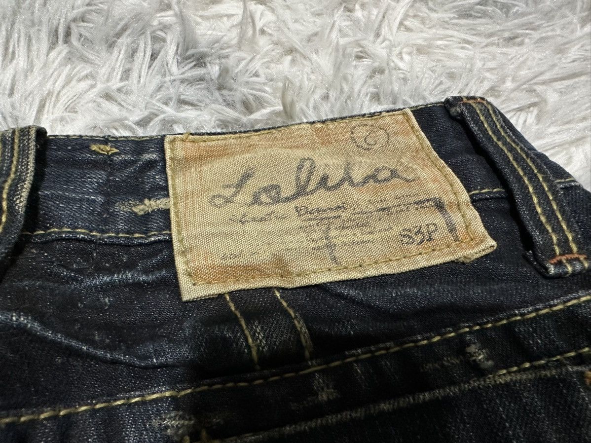 Tornado Mart 🔥Sick Y2K Lolita Exotic Vintage Denim Mud Wash Flared Zipper Size US 28 / EU 44 - 7 Thumbnail