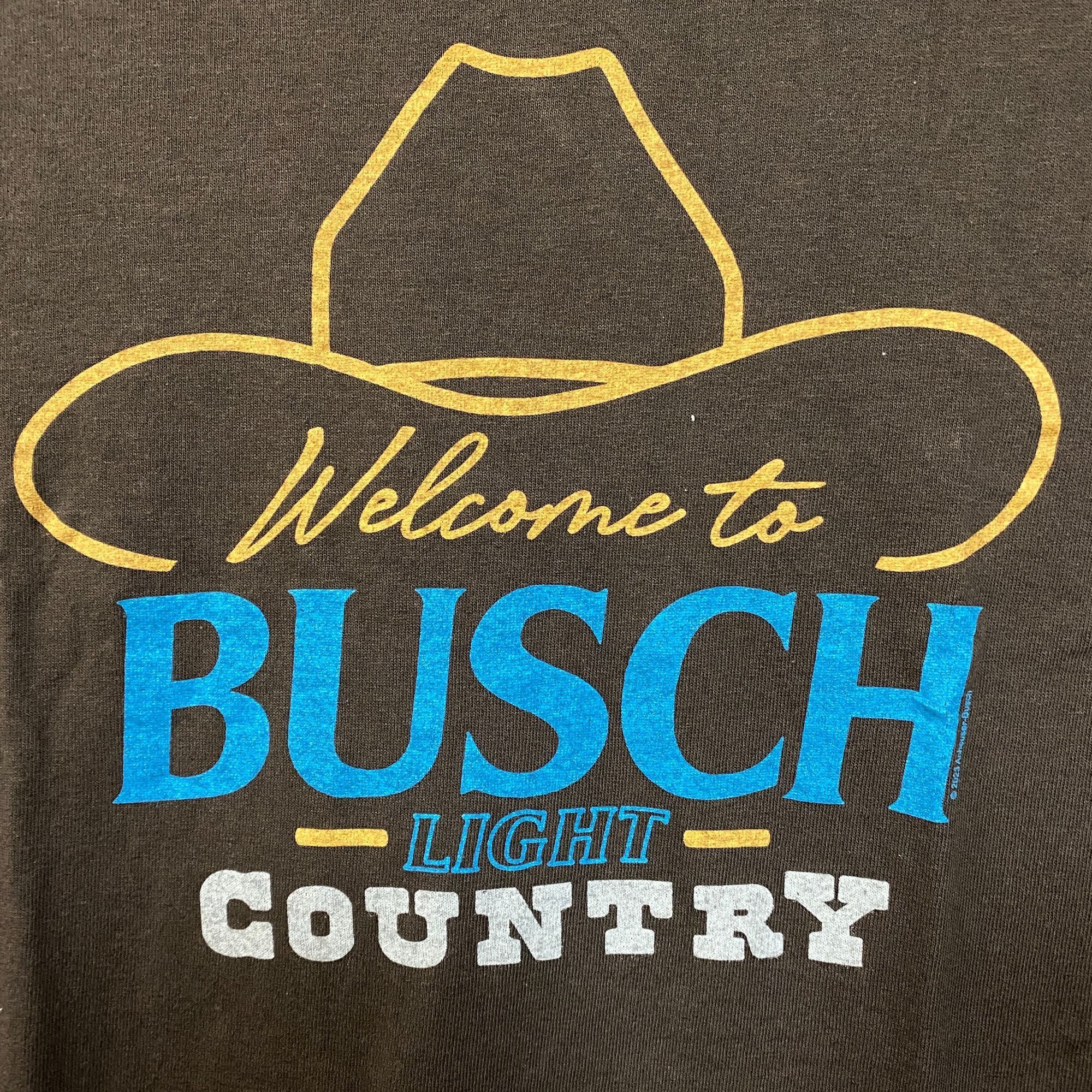 Junk Food Welcome to Busch Light Country Cowboy Hat Tan T-Shirt Small Size US S / EU 44-46 / 1 - 2 Thumbnail