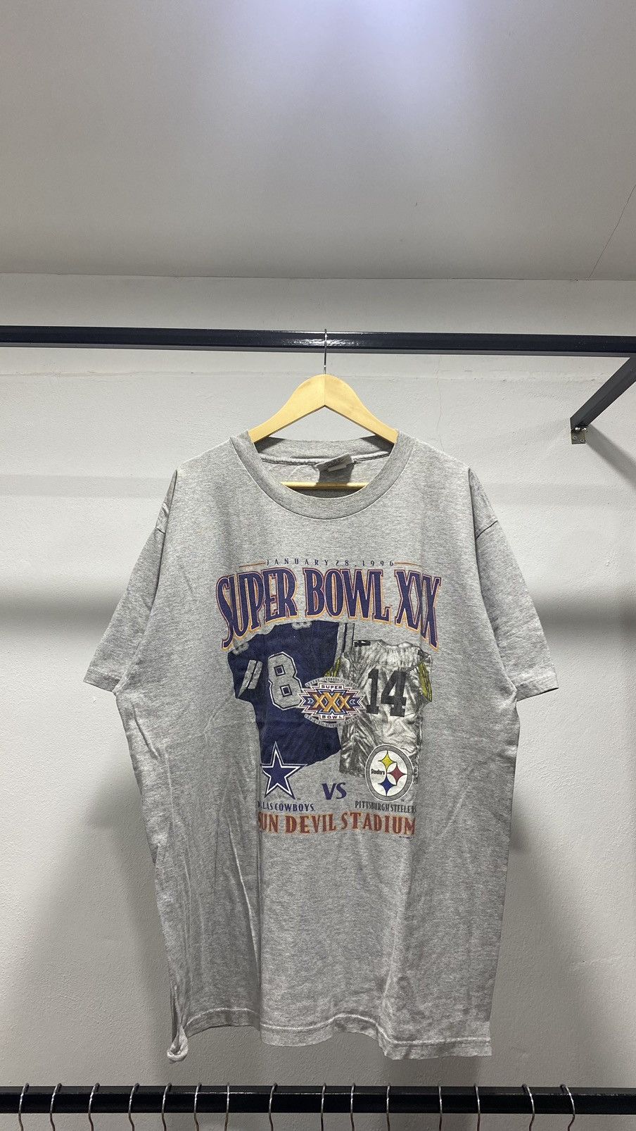 NFL × Vintage 💥Rare NFL 1996 Nutmeg Cowboys vs Steelers 90s Size US XL / EU 56 / 4 - 2 Thumbnail