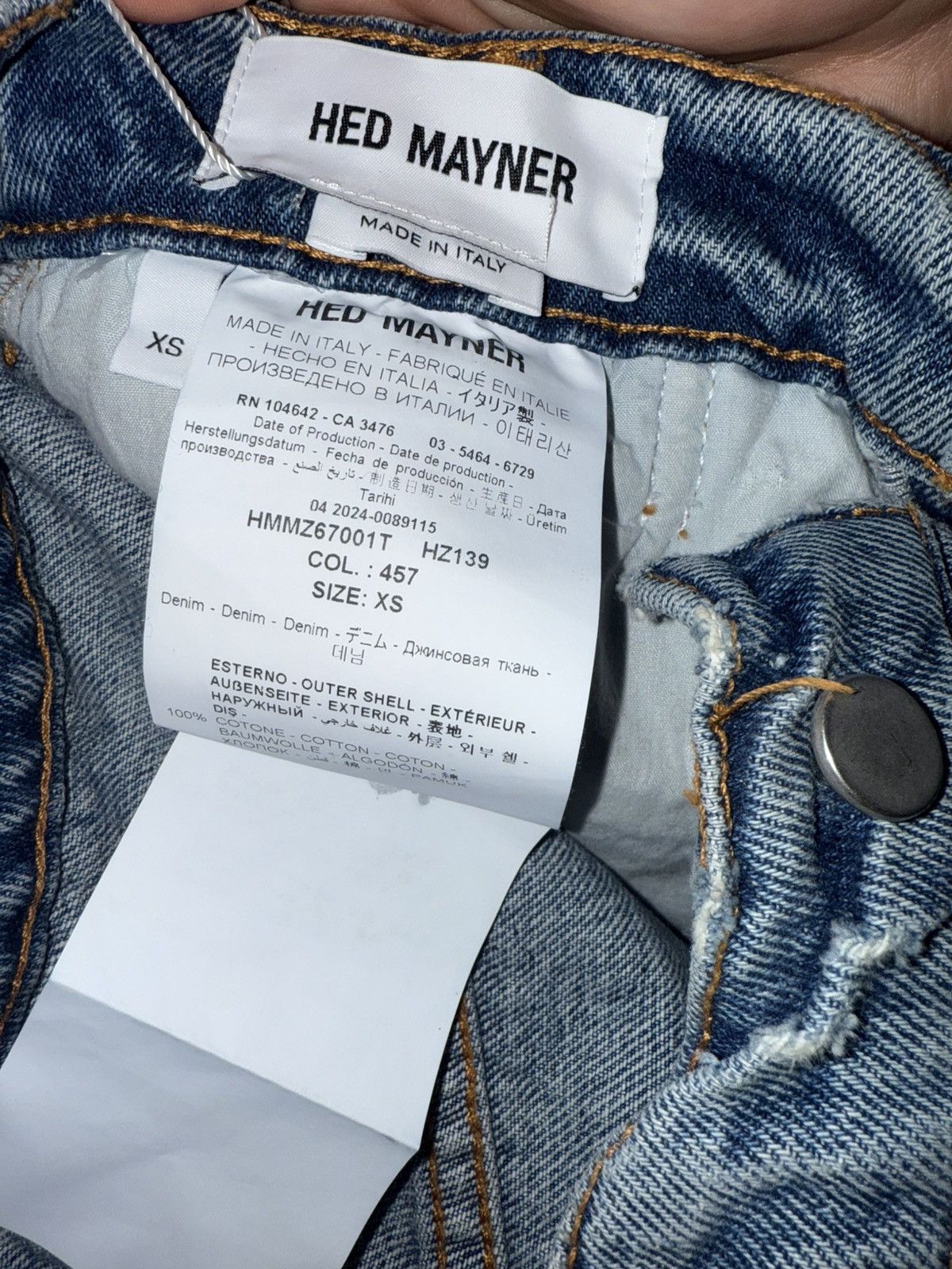 Hed Mayner Hed Mayner Drop Crotch Wide Fit Jeans - Light Blue Size XS Size US 28 / EU 44 - 11 Thumbnail