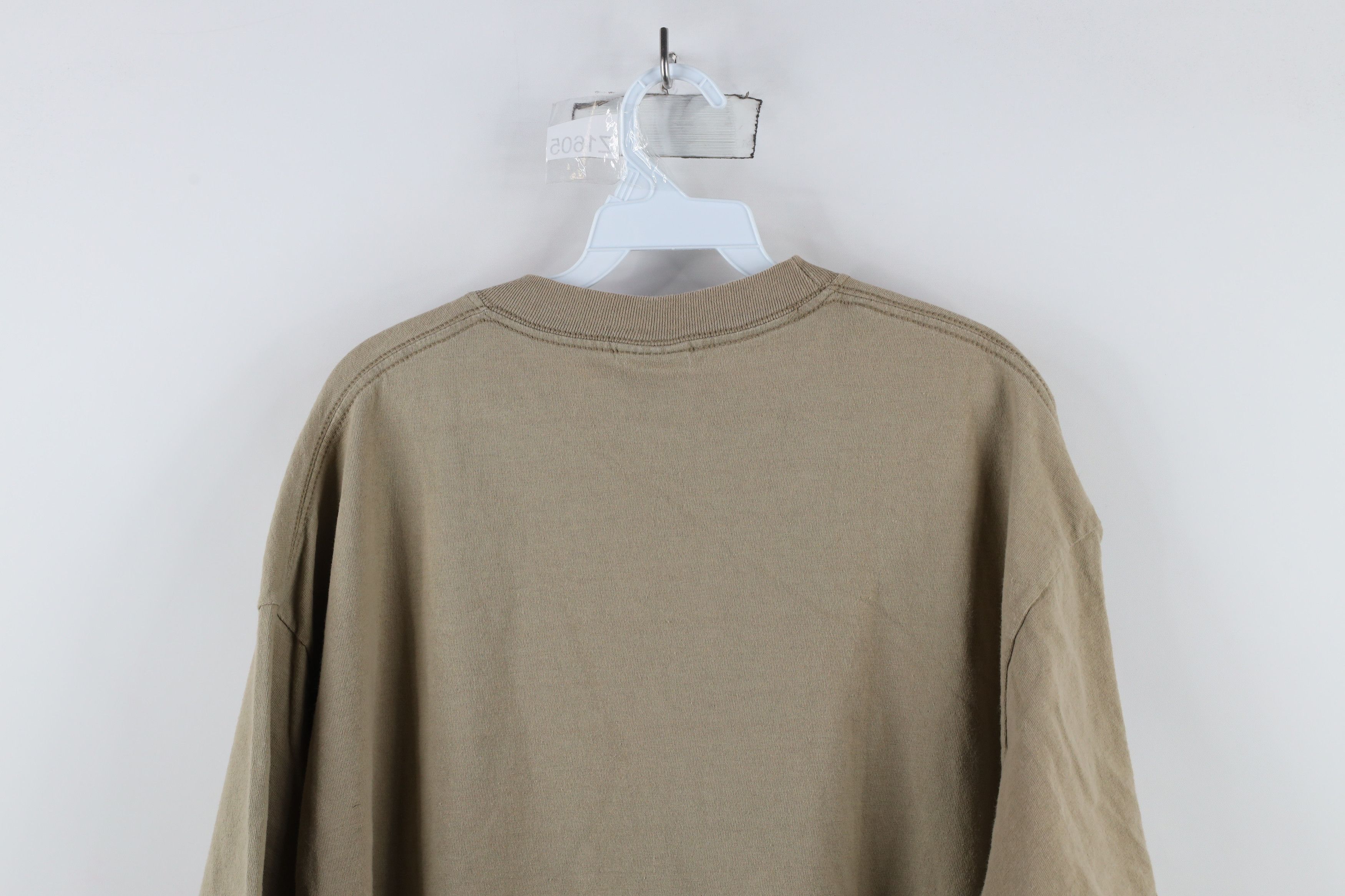 Vintage Vintage 90s Streetwear Heavyweight Cotton T-Shirt Beige Size US XXL / EU 58 / 5 - 11 Thumbnail