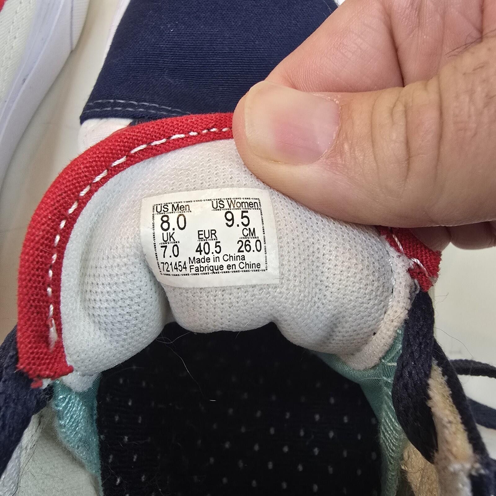 Vans Vans ComfyCush Men's 8 Red White Blue Athletic Sneakers Size US 8 / EU 41 - 9 Thumbnail
