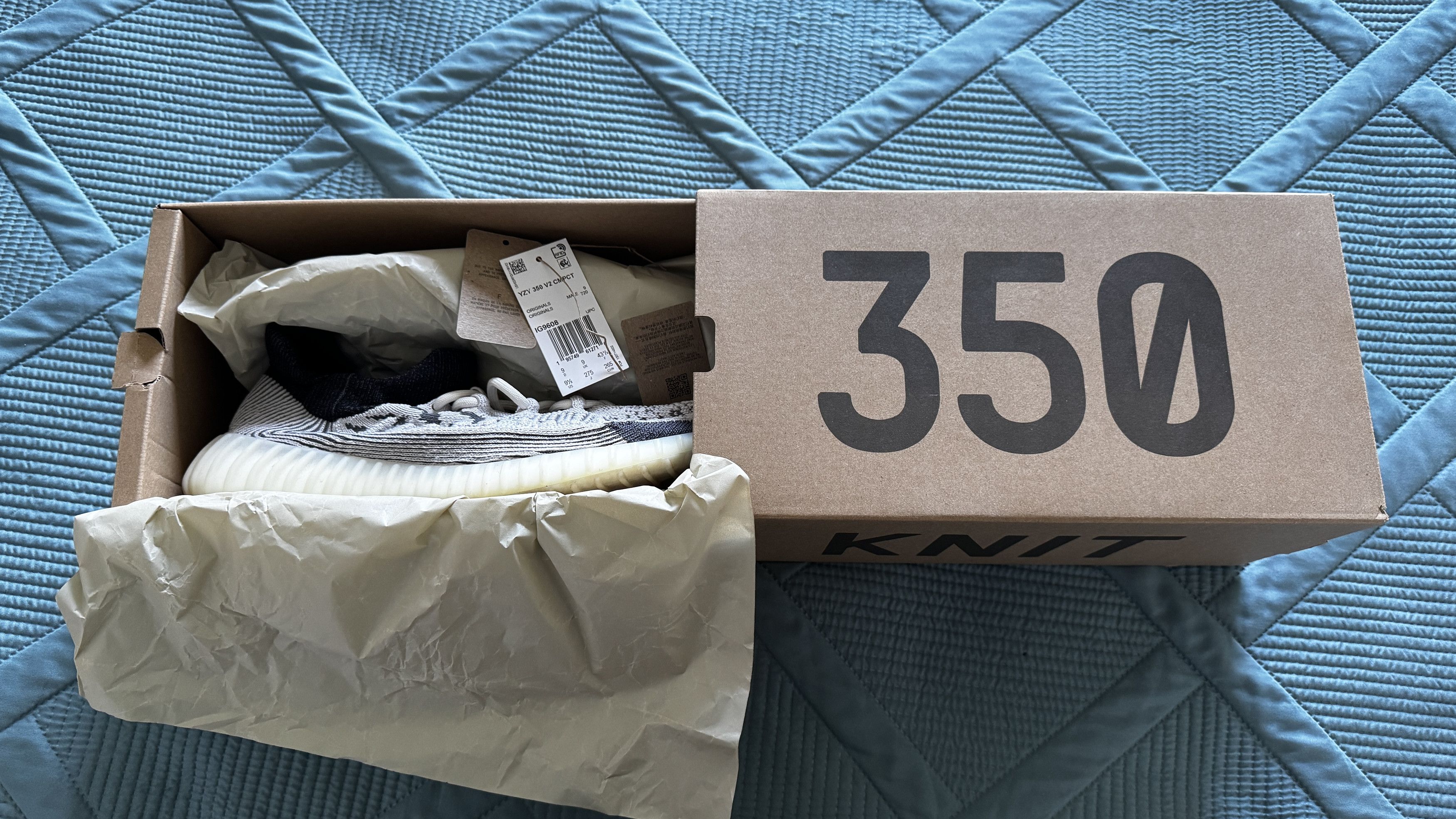 Yeezy Adidas Yeezy 350 V2 CMPCT Slate Panda Size US 9.5 / EU 42-43 - 11 Thumbnail