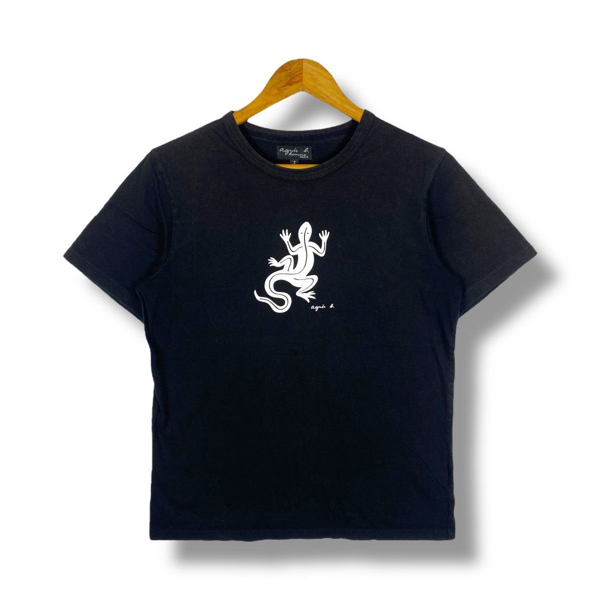 agnes b. Vintage AGNES B. Homme Paris Lizard Graphic Women Tops Tee Size US M / EU 48-50 / 2 - 1 Thumbnail
