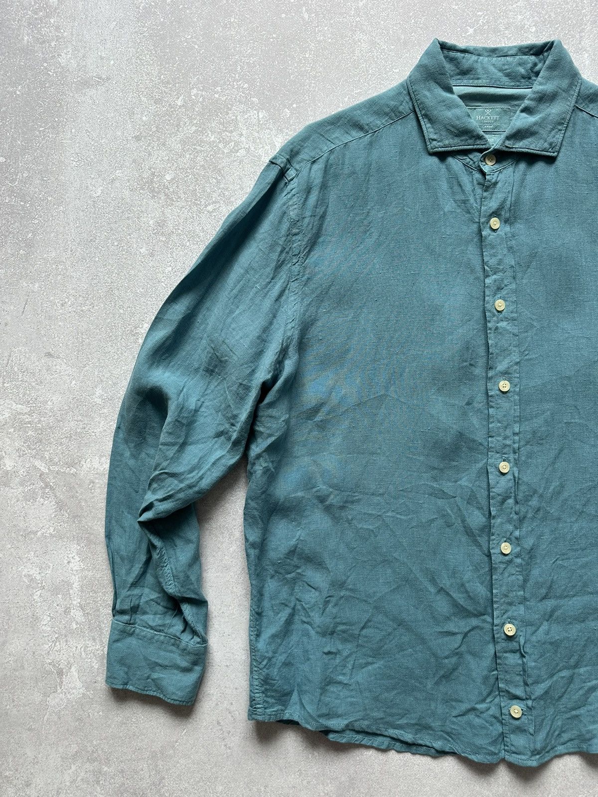Hackett × Vintage Shirt Long Sleeve Hackett London linen size Large Size US L / EU 52-54 / 3 - 3 Thumbnail