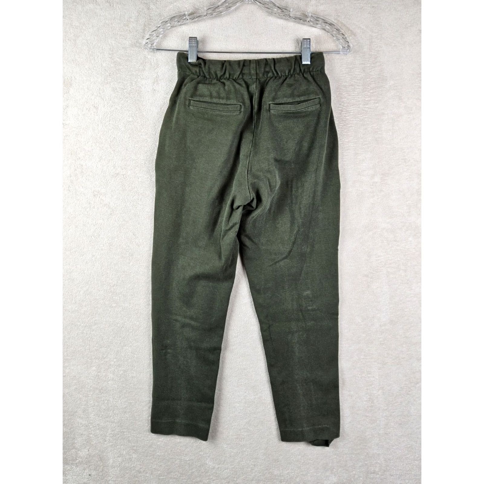 Everlane Everlane Pants Womens 2XS Green Women Knit Stretch Permanent Pleat Pull Black Size XXS Size 24" / US 00 / IT 34 - 6 Thumbnail