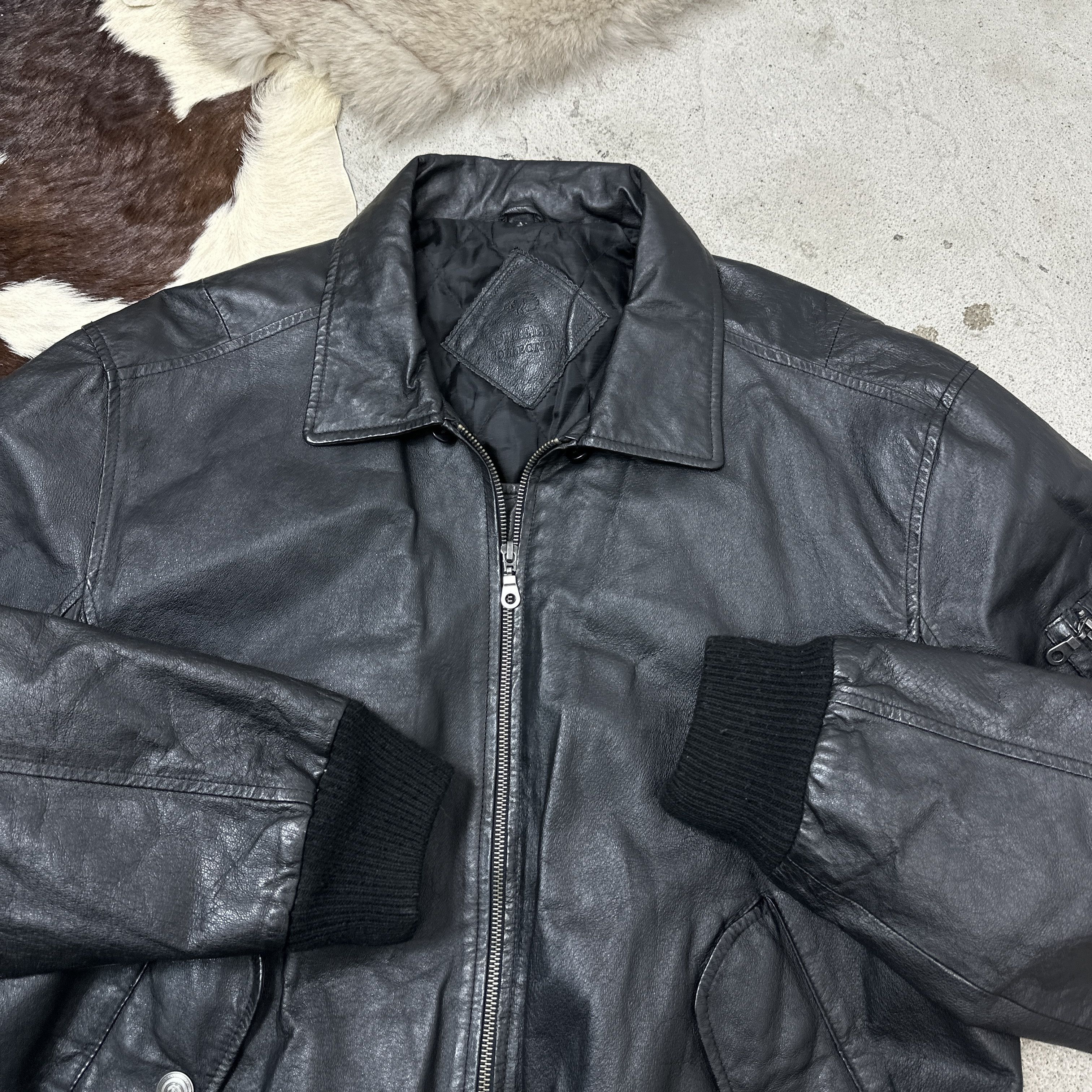 Vintage Vintage Grunge Leather Biker Moto Oversize Jacket 90s Size US XL / EU 56 / 4 - 4 Thumbnail