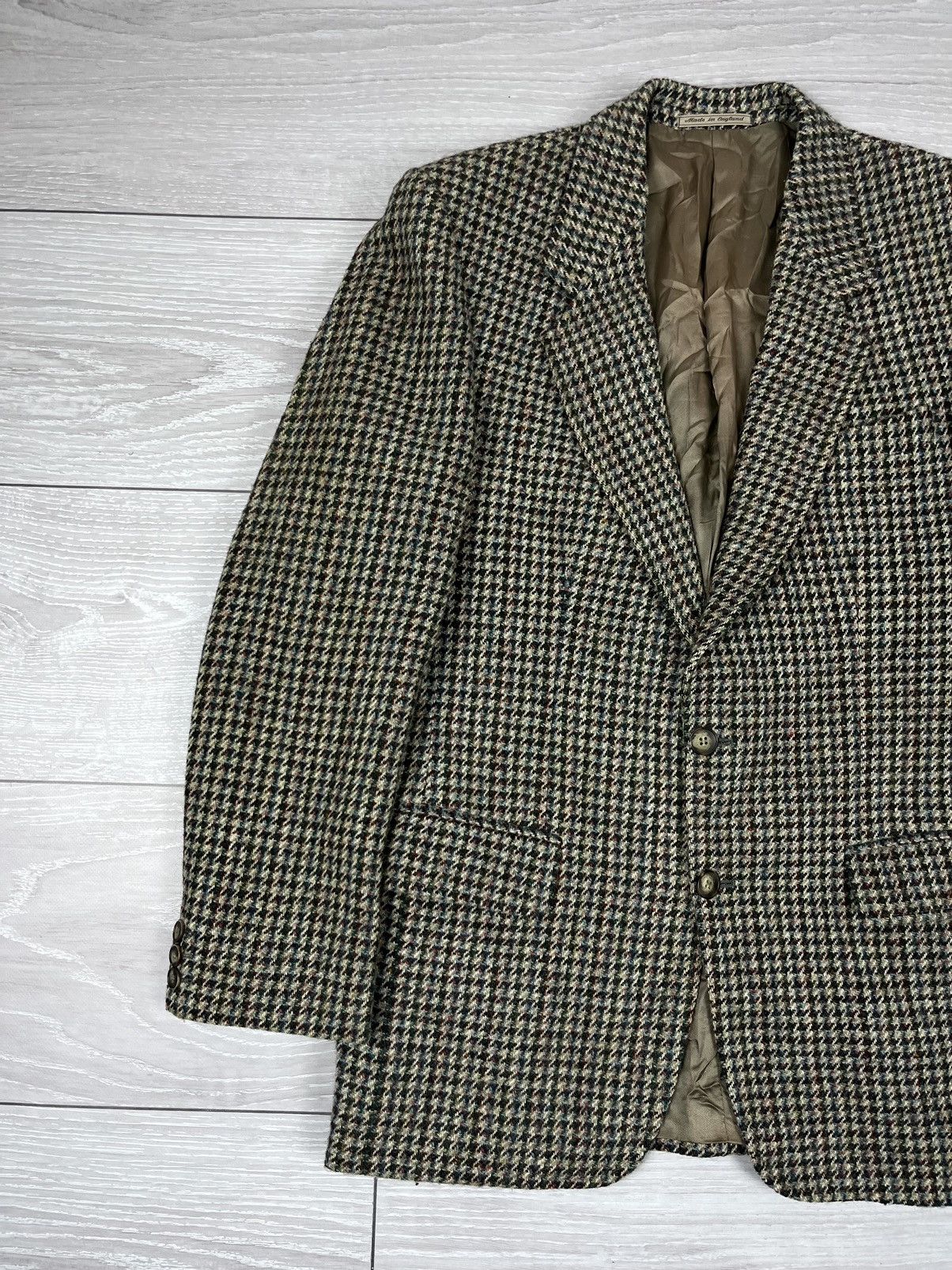 Harris Tweed Harris Tweed England Vintage 100% Wool Blazer Jacket Size 40R - 3 Thumbnail