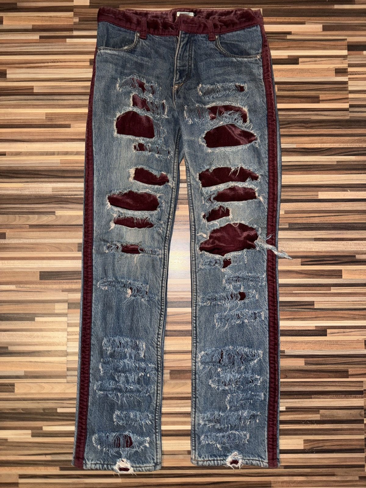 Undercover Undercover AW02 Witches Cell Division Crash Denim Size US 30 / EU 46 - 1 Thumbnail