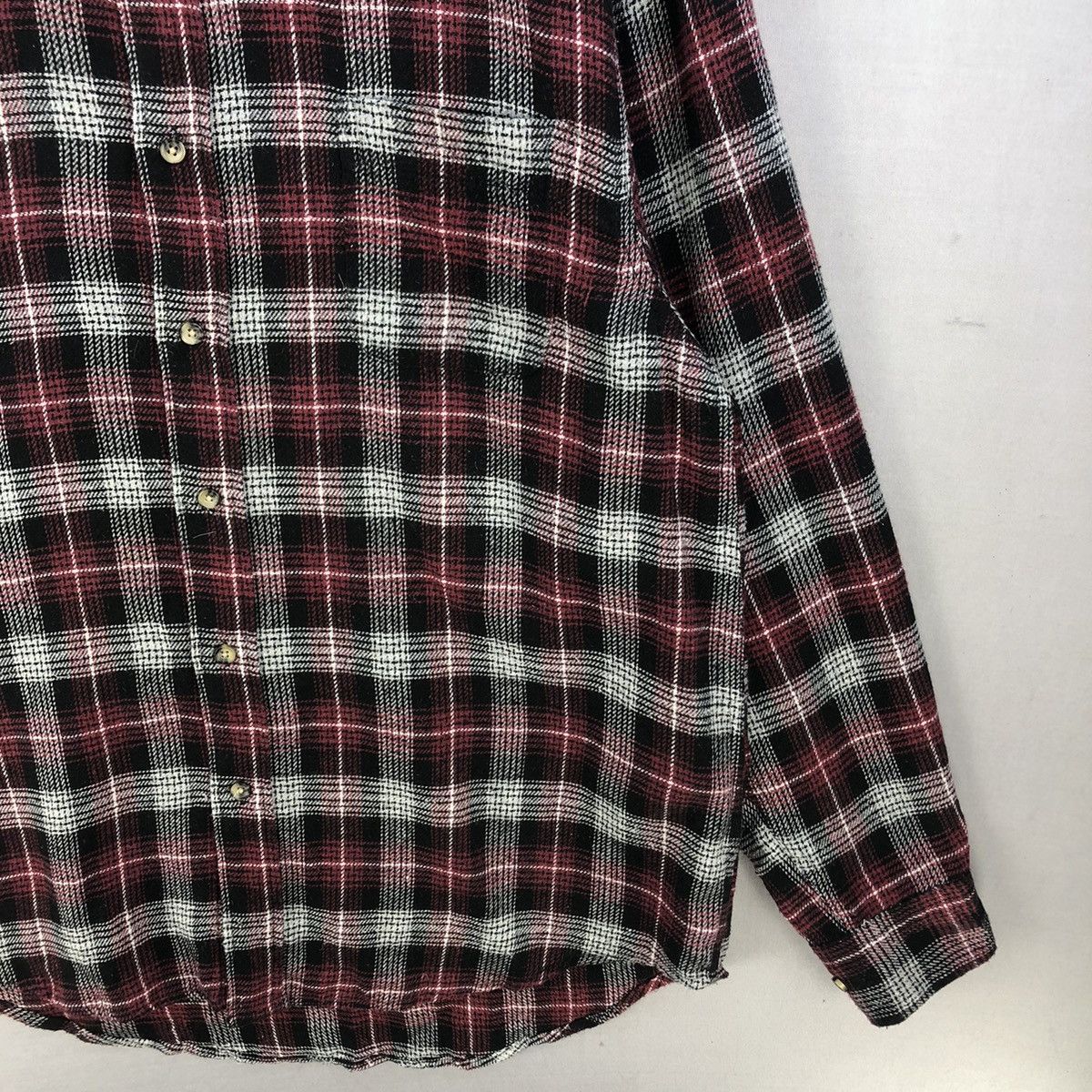 Japanese Brand Robinson Single Pocket 3 Fabric Plaid Checker Flannel Size US L / EU 52-54 / 3 - 3 Thumbnail