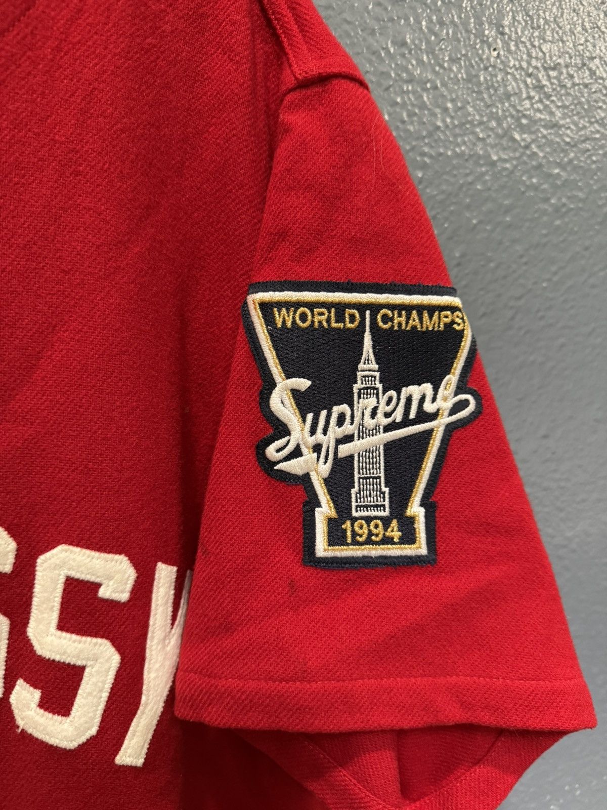 イ*ケ様 Supreme 2006 Hennessy Mitchell&Ness 2006 Supreme Hennessy Mitchell & Ness Red Wool Jersey Large