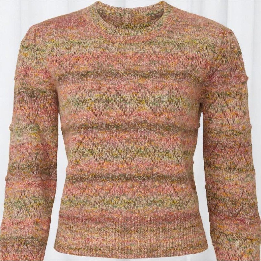 Vanessa Bruno Vanessa Bruno Sissi Popcorn Knit Sweater Small Pink Crew Size S / US 4 / IT 40 - 2 Thumbnail