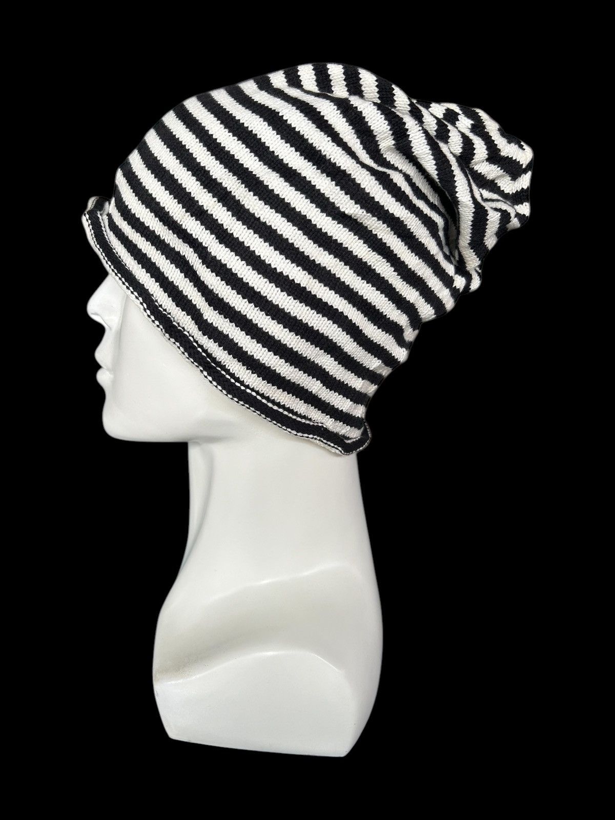 Japanese Brand × Kapital × Vintage Grunge Rock Style Stripe Beanie Hats ☠️☠️ Size ONE SIZE - 1 Thumbnail