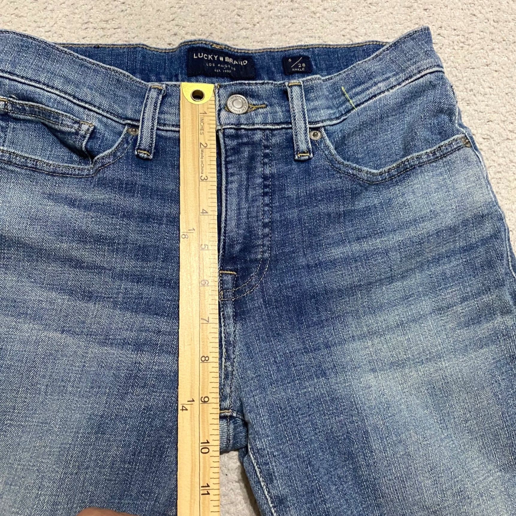 Lucky Brand Lucky Brand Jeans Womens Size 6 Blue Denim Mid Rise Ava Skinny Jeans Size 28" / US 6 / IT 42 - 7 Thumbnail