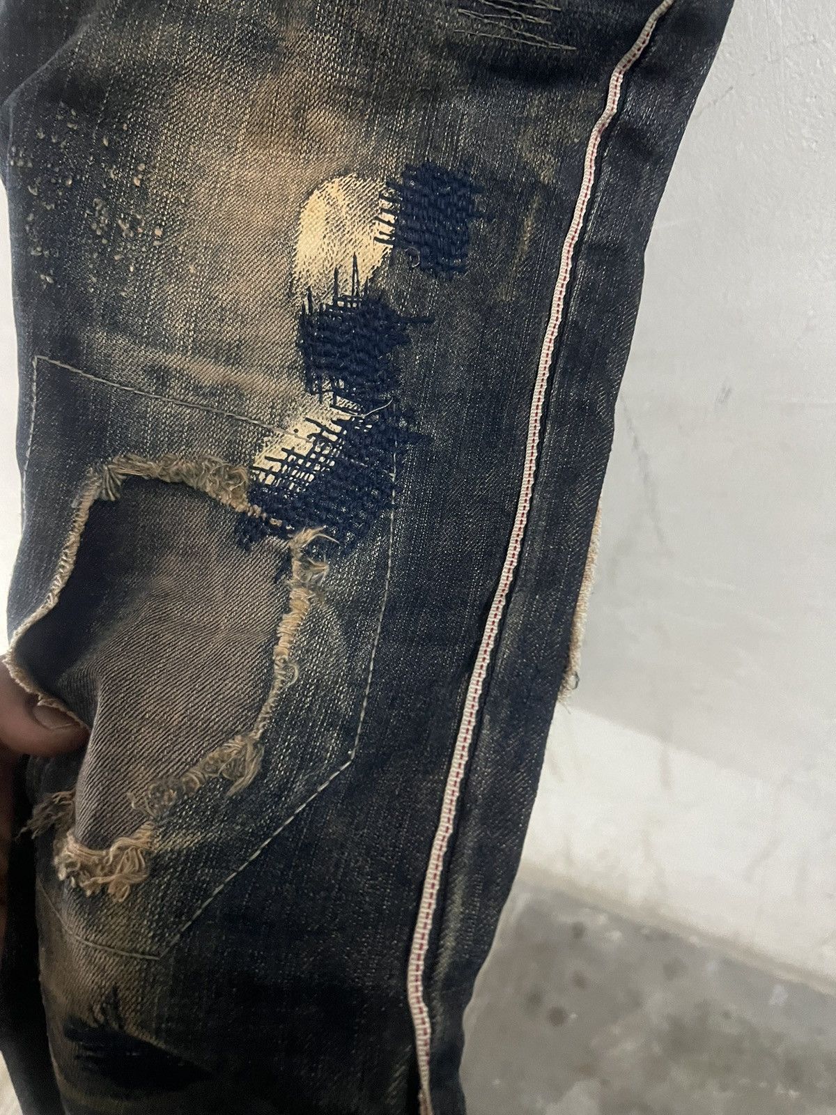 Hysteric Glamour VINTAGE Y2K INSPIRED KAPITAL PATCHWORK DENIM PANT Size US 28 / EU 44 - 20 Thumbnail