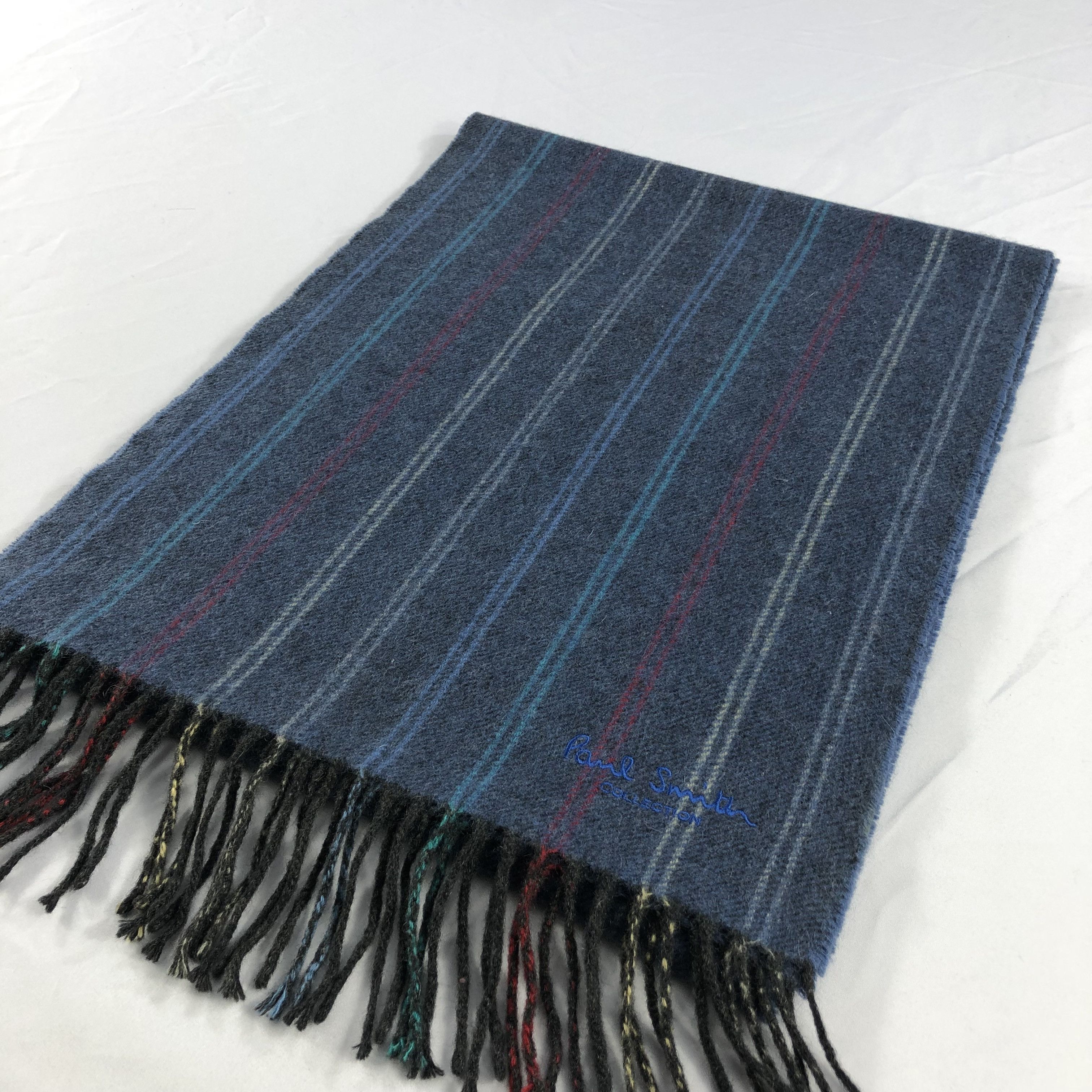 Paul Smith Paul Smith Striped Wool Scarf Muffler V999 Size ONE SIZE - 3 Thumbnail