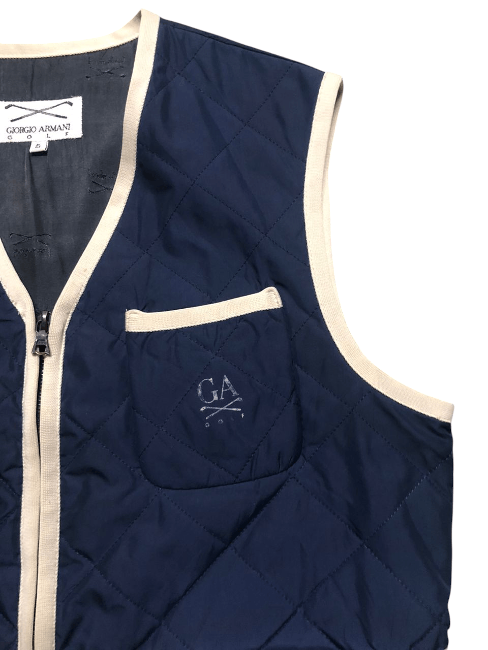Giorgio Armani Vintage Giorgio Armani Golf Quilted Vest Riri Zipper Size US S / EU 44-46 / 1 - 4 Thumbnail