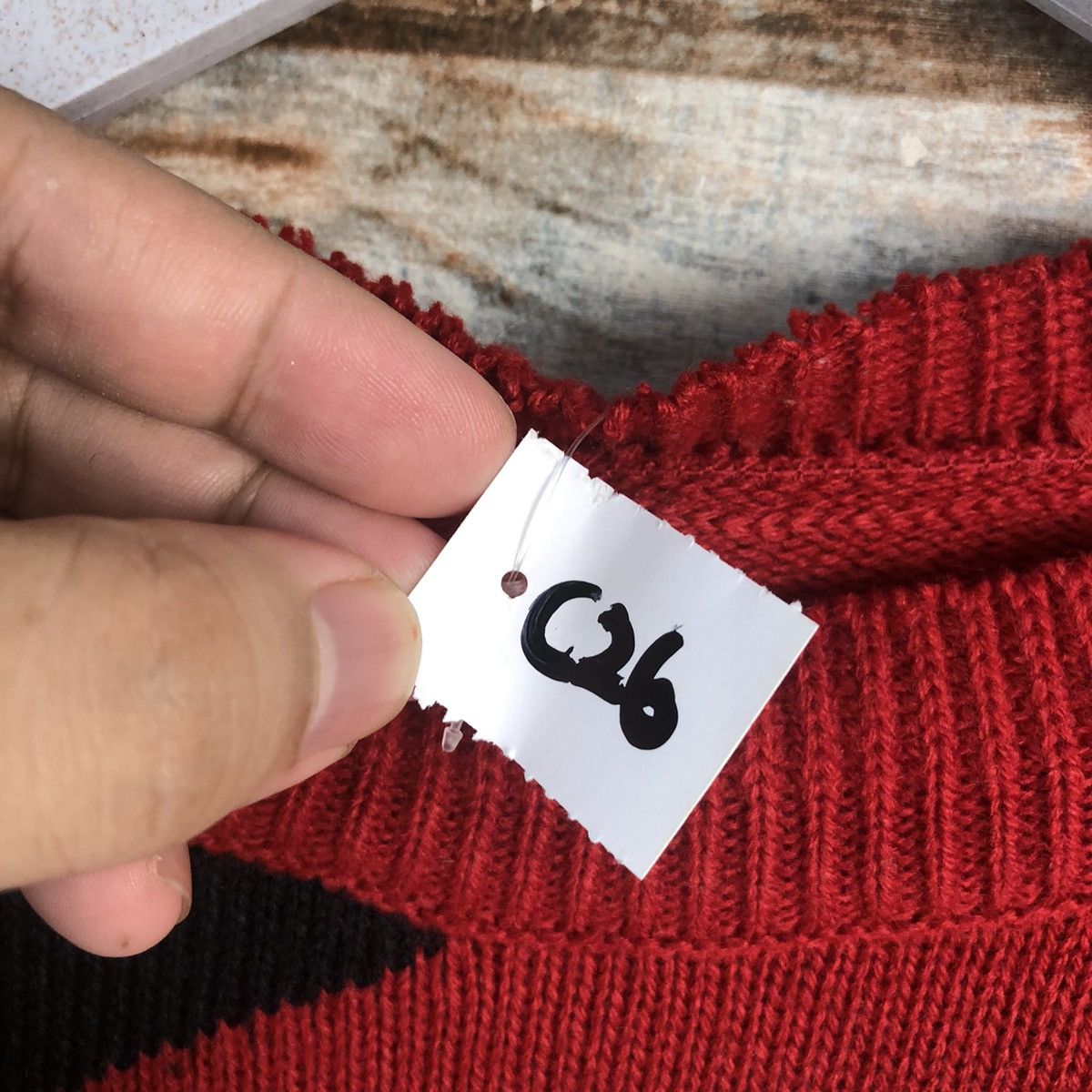 Homespun Knitwear DLL Japan vintage art Red Knitwear sweatshirt #C015 Size US S / EU 44-46 / 1 - 9 Thumbnail