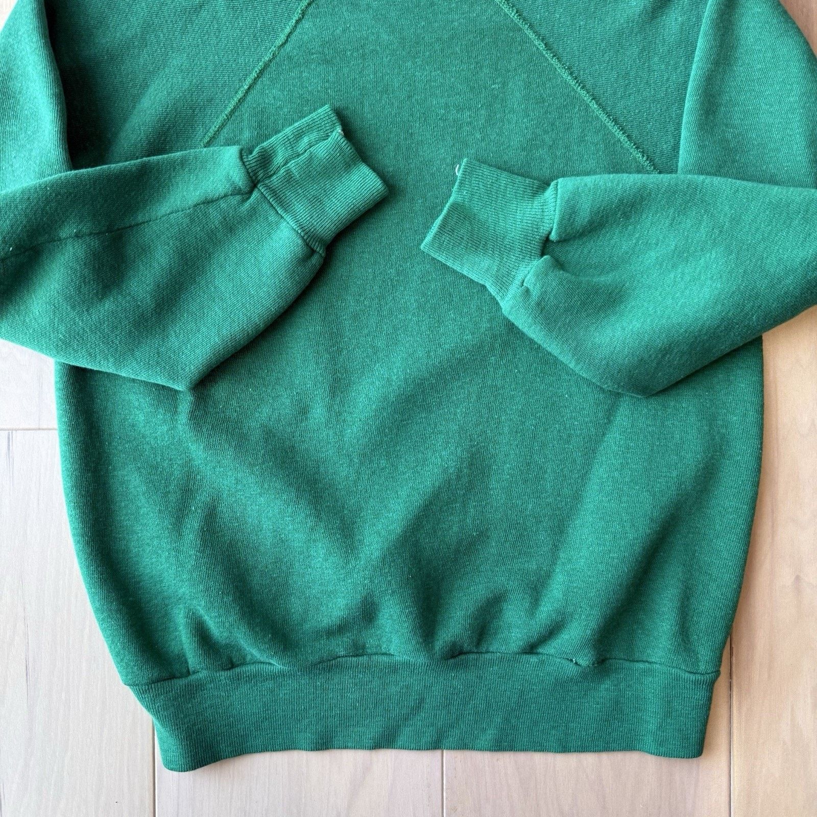 Vintage Vintage 60s Sweatshirt Small Green Blank Made in USA Fleece Size US S / EU 44-46 / 1 - 5 Thumbnail