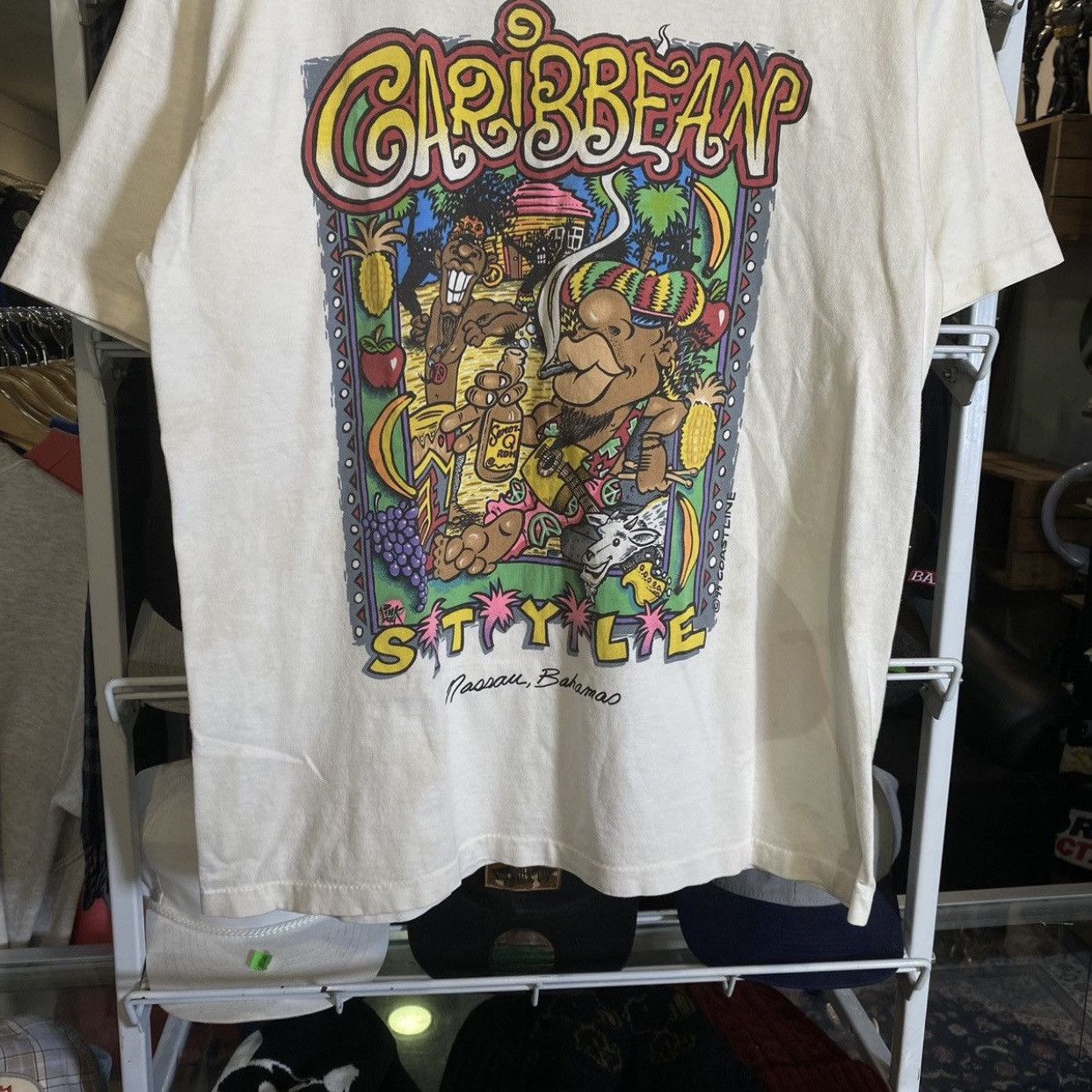 Caribbean Vintage 90s Caribbean Style Nassau Bahamas T-Shirt All Sport Size US L / EU 52-54 / 3 - 4 Thumbnail