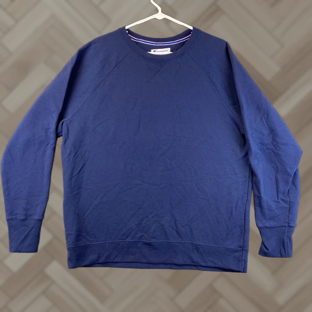 Champion CHAMPION Pullover Sweater Fleece Adult XXL Blue Logo Mens Size US XXL / EU 58 / 5 - 1 Thumbnail