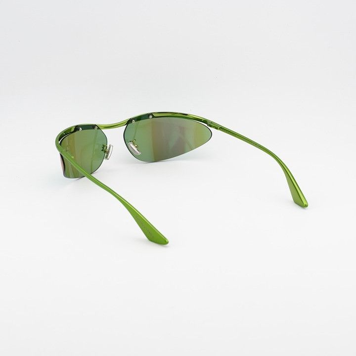Bottega Veneta Bottega Veneta BV1174S 003 Sunglasses Green Cat Eye Frame Size ONE SIZE - 4 Thumbnail