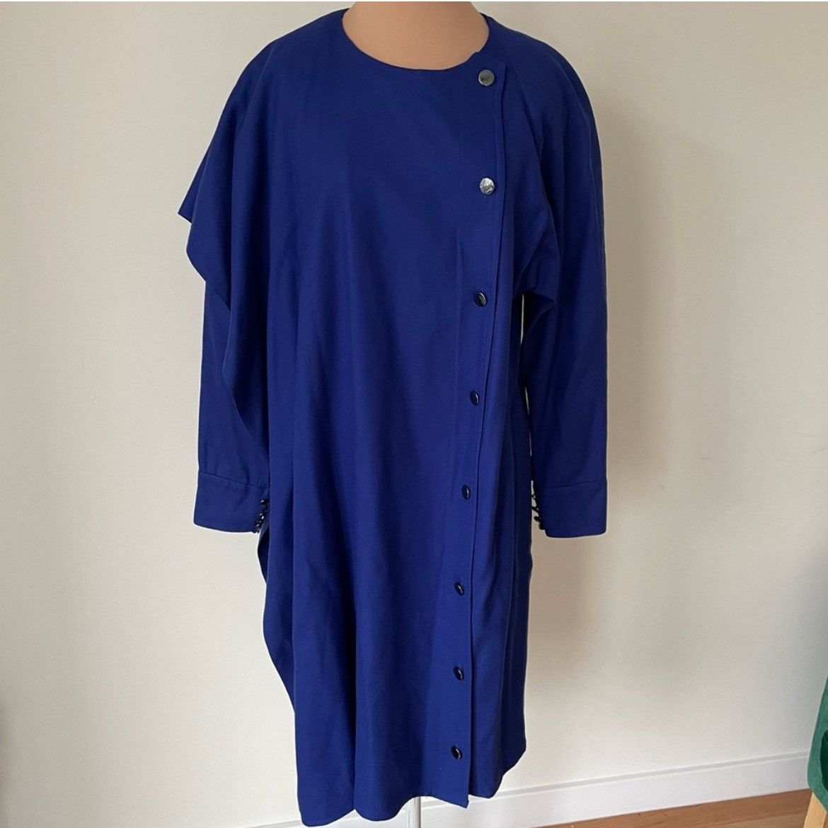 image of Chloe Chloé Fall/winter 1981 Karl Lagerfeld Vintage Dress in Blue, Women's (Size Medium)
