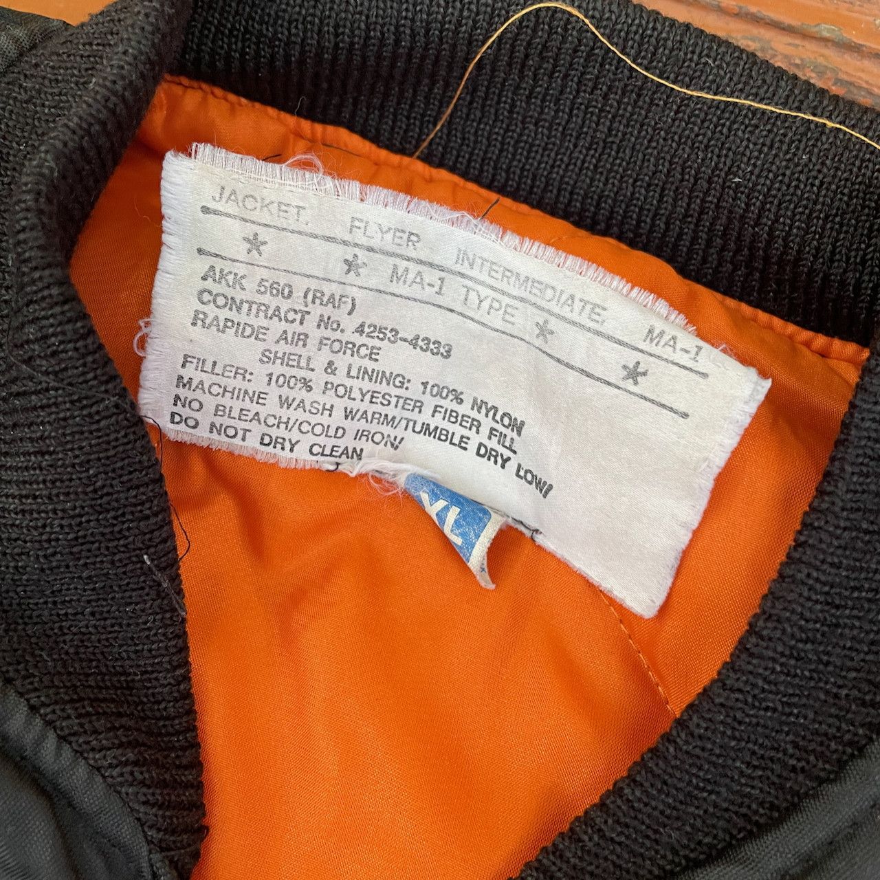 Other Vintage MA-1 Bomber Jacket – Black Nylon air force Size US XL / EU 56 / 4 - 5 Thumbnail