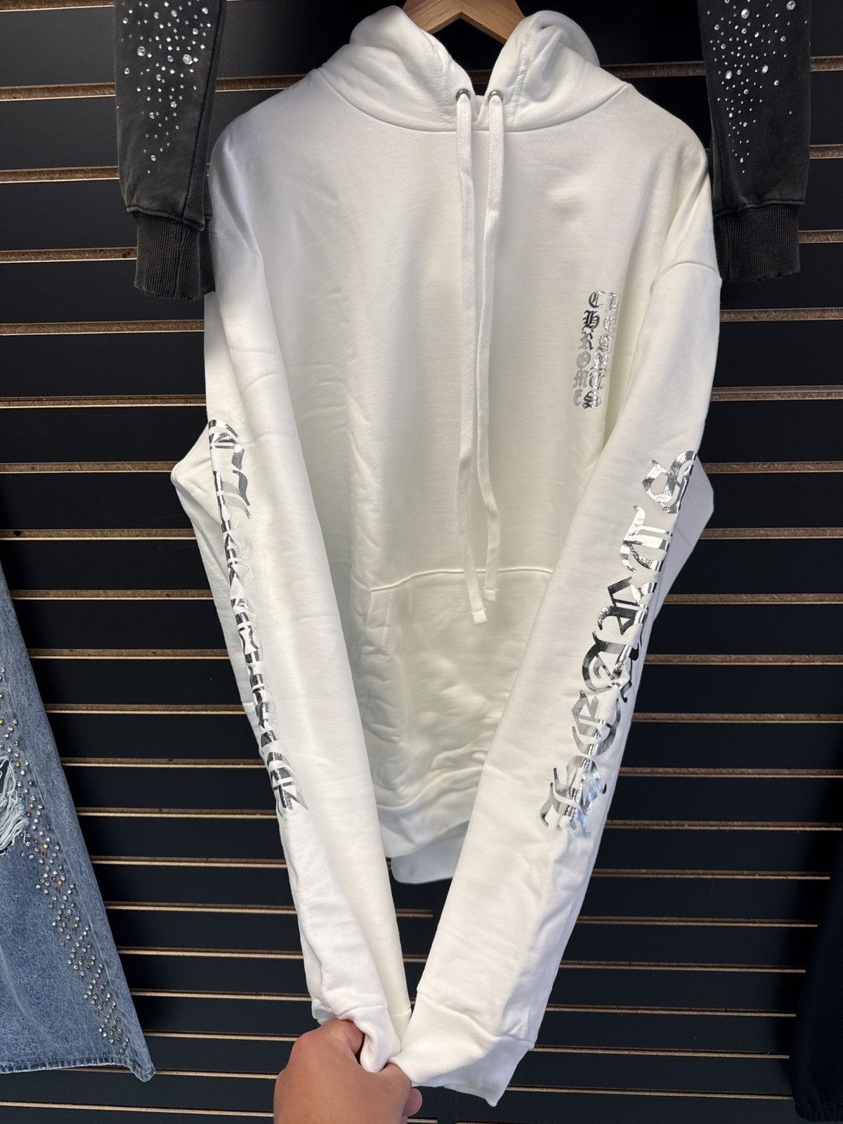 Chrome Hearts Chrome hearts white foil hoodie | Grailed