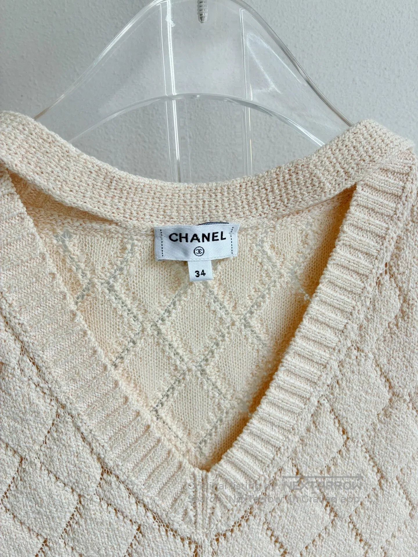 Chanel Chanel 23S Diamond Pattern Halter Knit Vest. Size XXS / US 00 / IT 34 - 4 Thumbnail