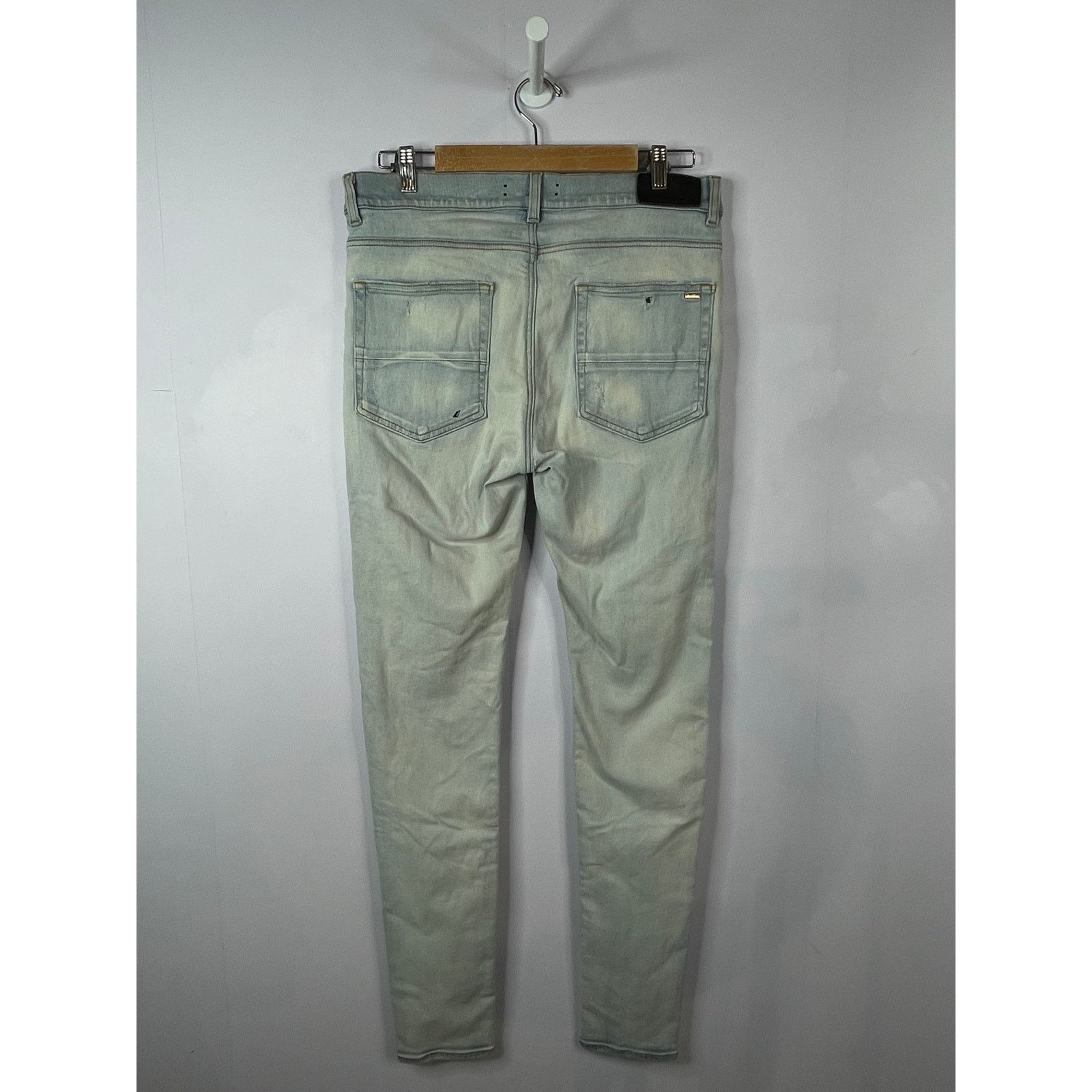 Amiri Amiri Camp Patch Light Wash Blue Jeans Size US 34 / EU 50 - 2 Thumbnail