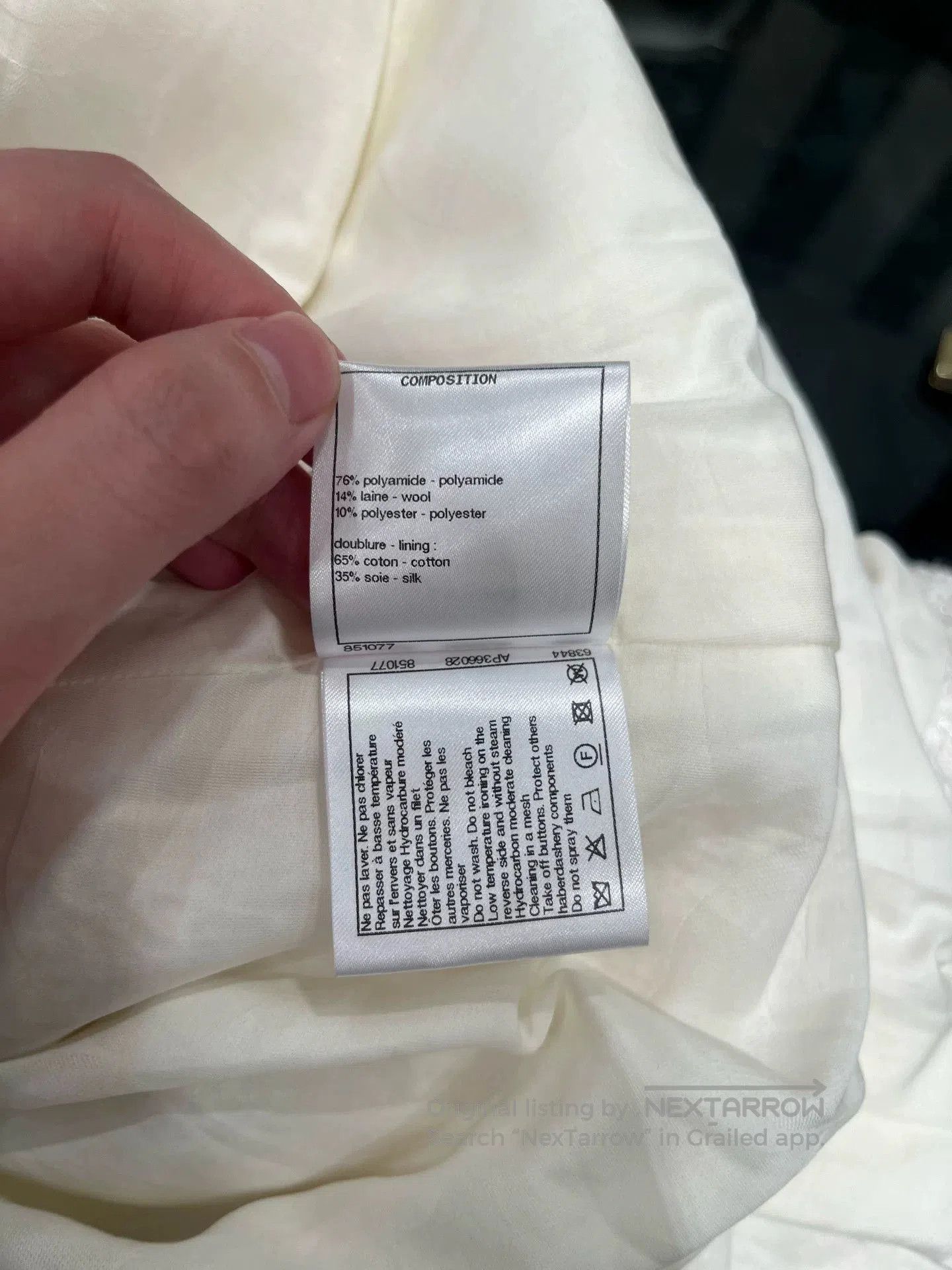 Chanel Chanel 22S White Tweed Jacket fr36. Size US M / EU 48-50 / 2 - 6 Thumbnail