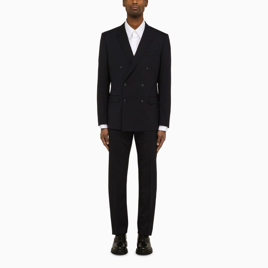 image of Dolce Gabbana O1D2Blof0224 Double-Breasted Suit In Blue, Men's (Size Small)