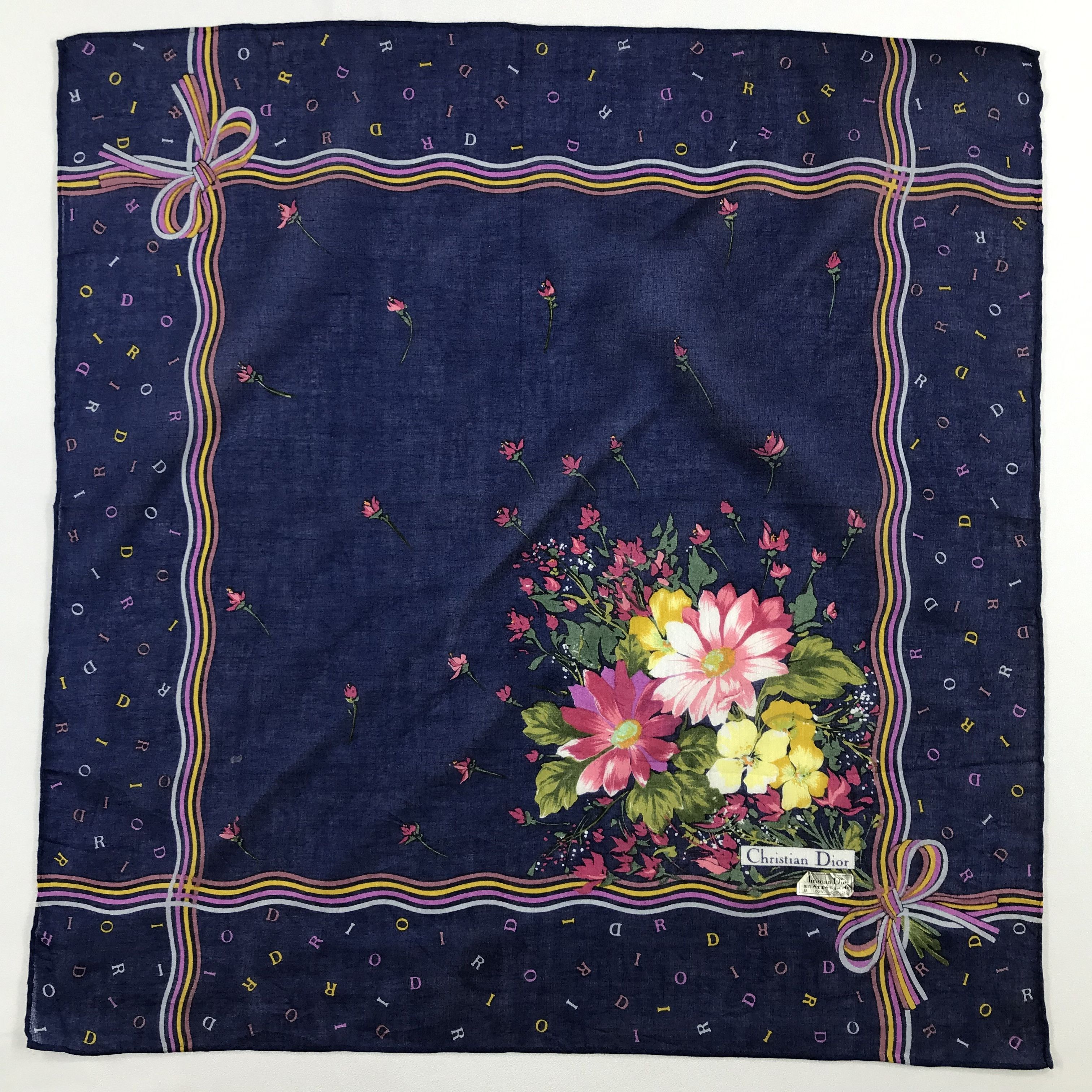 Vintage Christian Dior Bandana / Handkerchief / Neckerchief - S2148 Size ONE SIZE - 1 Thumbnail