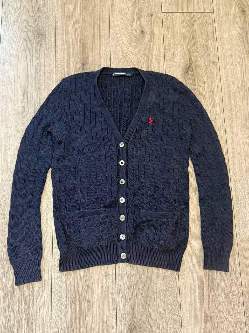 Ralph Lauren Sport Ralph Lauren Sport cable knit cardigan, size L womens blue Size L / US 10 / IT 46 - 1 Thumbnail