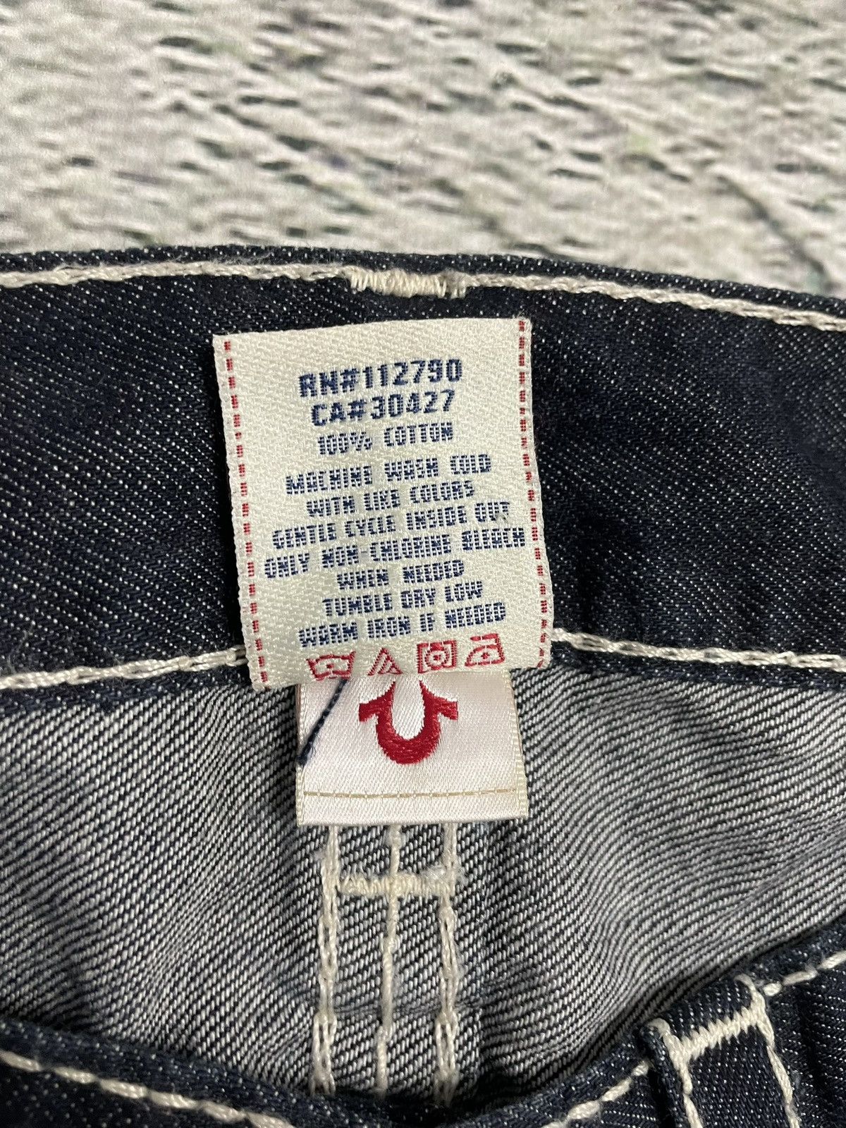 True Religion True Religion jeans navy blue white stitching straight Y2K Size US 31 - 7 Thumbnail