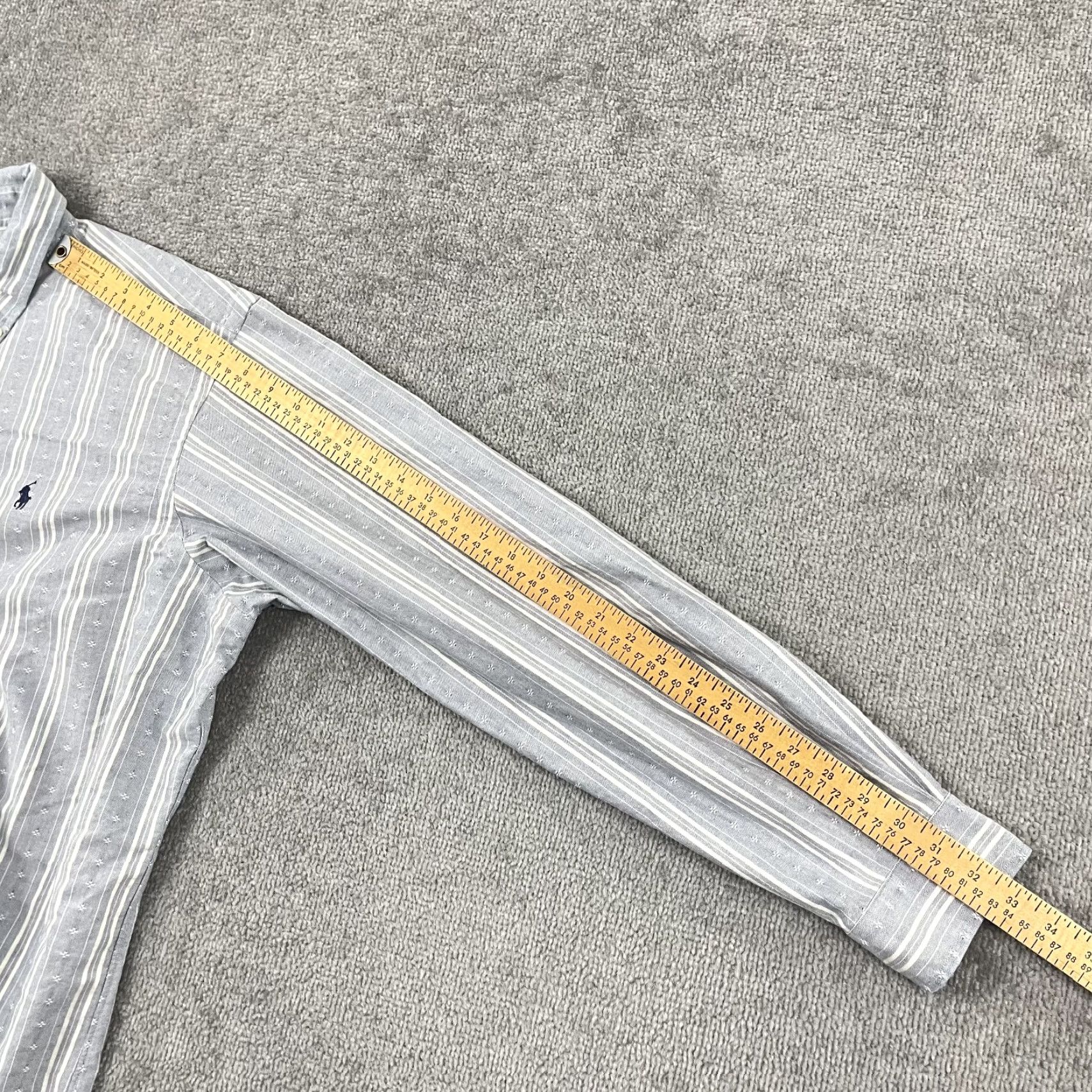 Ralph Lauren VTG Ralph Lauren Shirt Men XL Blue White Striped Button-Down Classic 90s Patterned Preshop? Size US XL / EU 56 / 4 - 7 Thumbnail