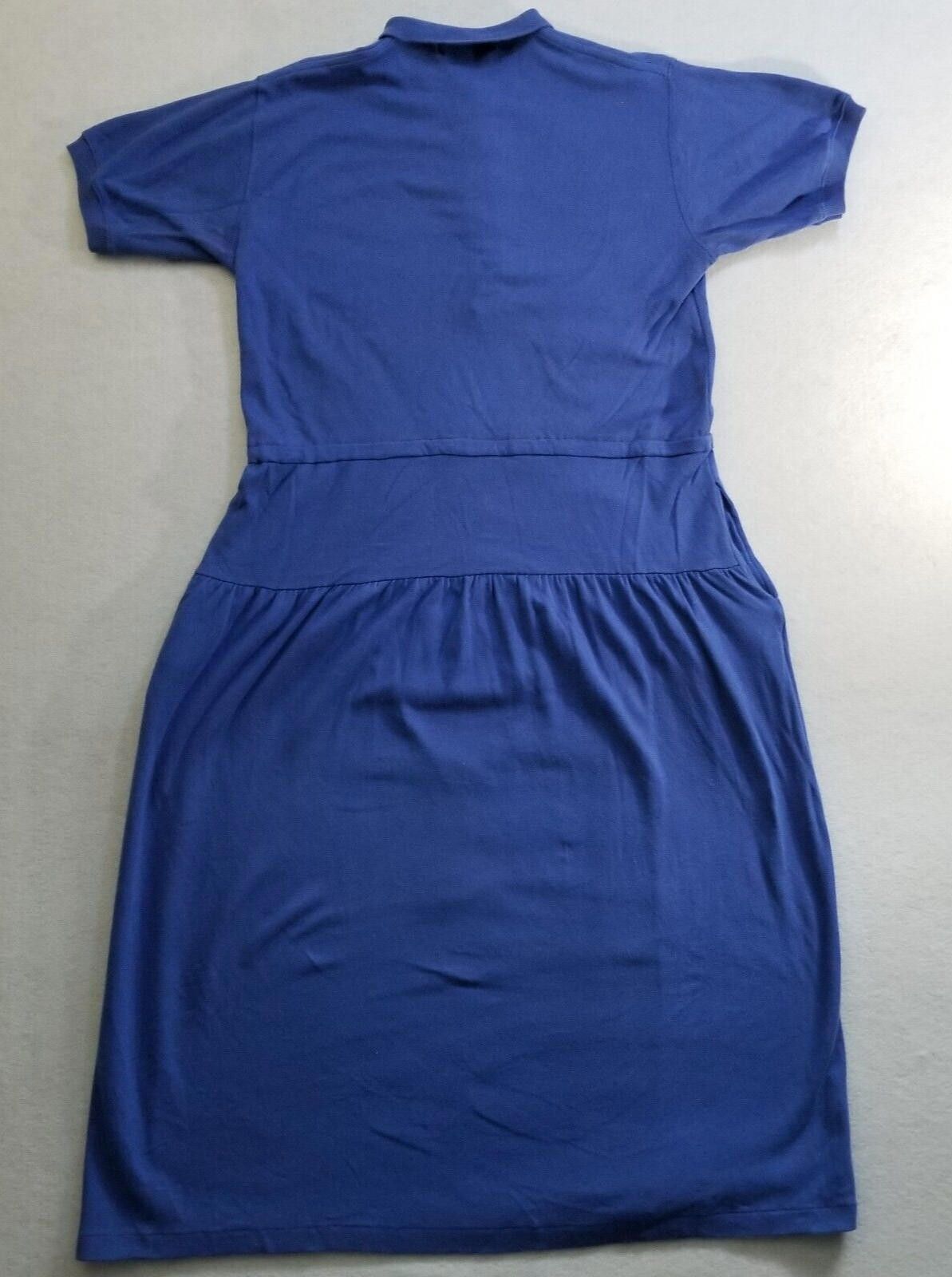Polo Ralph Lauren VTG All Week Long Medium Women's Long Blue Polo Dress Size M / US 6-8 / IT 42-44 - 11 Thumbnail