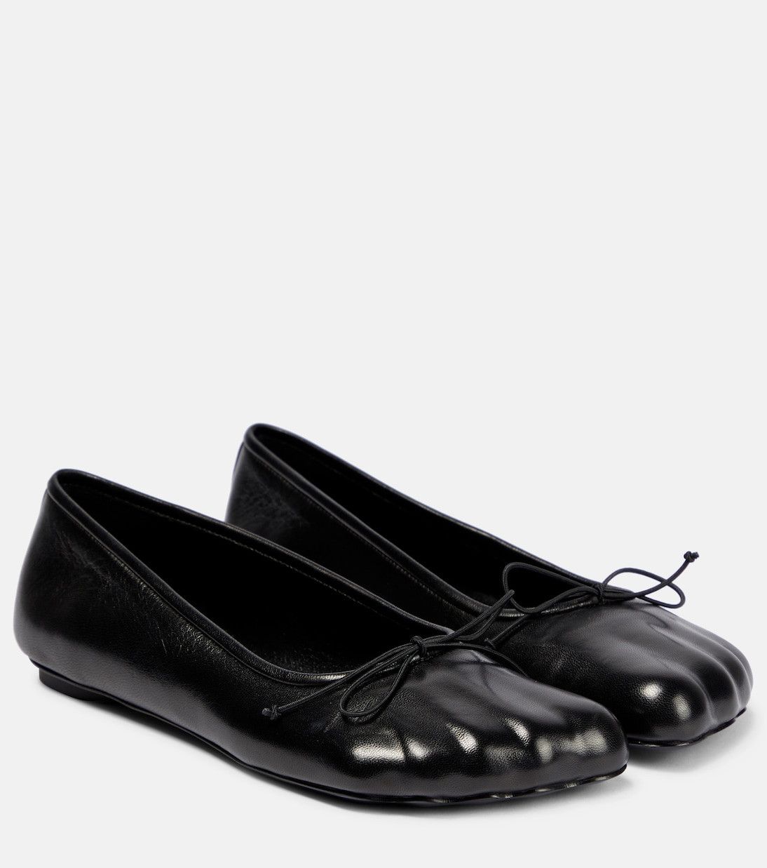 Balenciaga anatomic leather ballet flat shoes in black Size US 8 / IT 38 - 1 Thumbnail