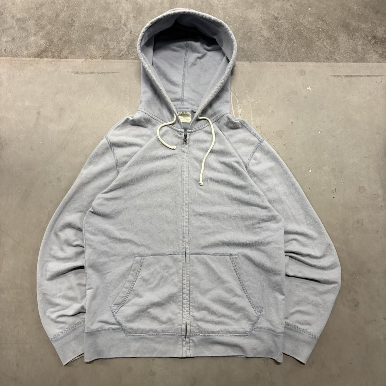 Vintage Crazy Vintage Y2K/2000s Blank Baby Blue Minimalistic Zipup Hoodie! Size US M / EU 48-50 / 2 - 1 Thumbnail