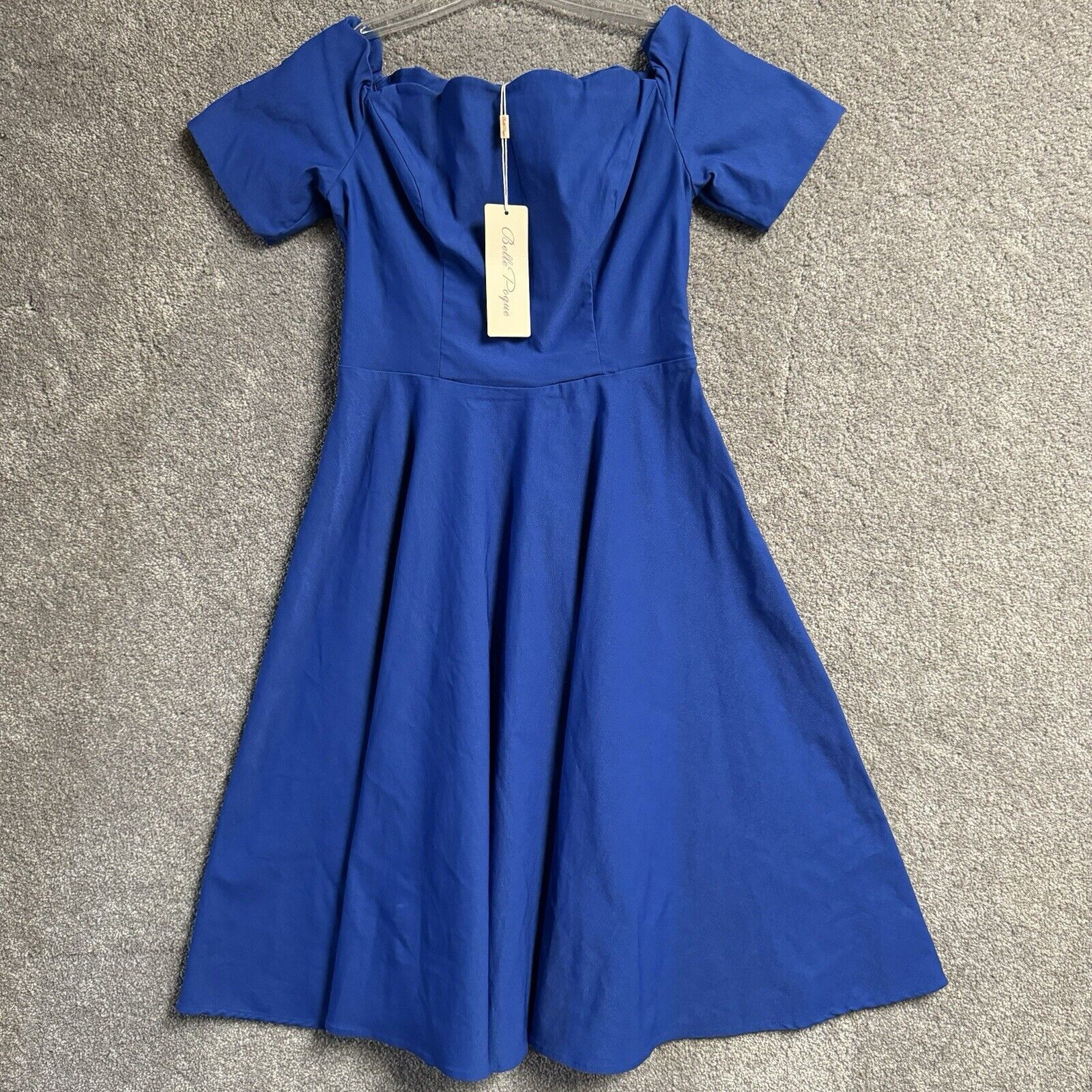 Other Belle Poque M Dress Vintage Style Scalloped Off Shoulder Size M / US 6-8 / IT 42-44 - 1 Thumbnail