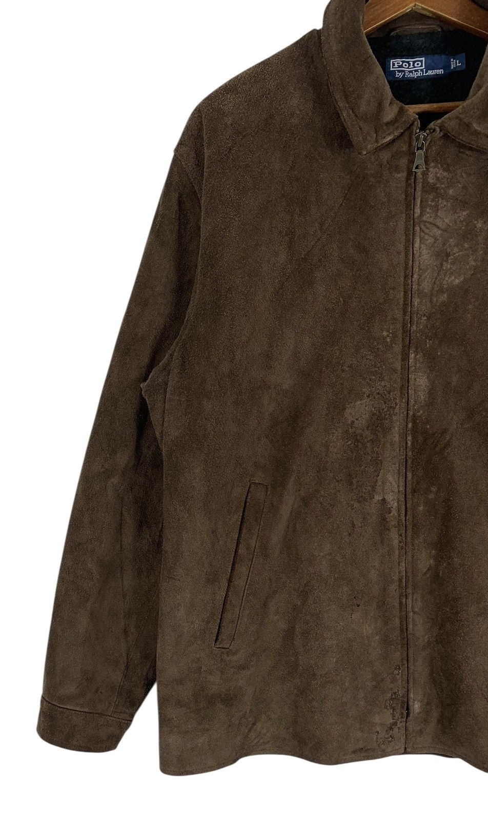 Polo Ralph Lauren VINTAGE 90s POLO RALPH LAUREN SUEDE LEATHER JACKET Size US L / EU 52-54 / 3 - 6 Thumbnail