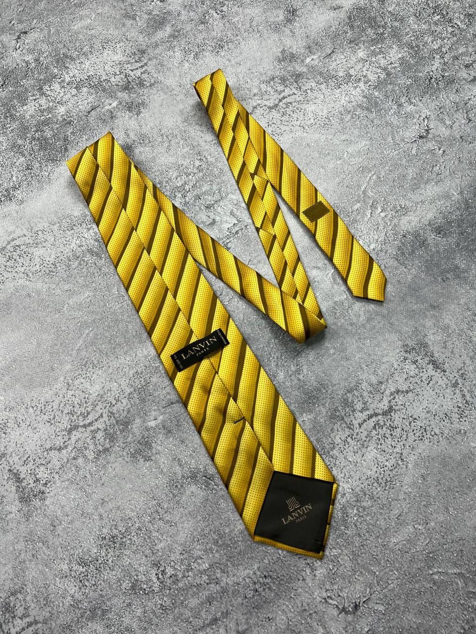 Lanvin Vintage Lanvin Paris Silk Neck Striped Tie Cravatte 90s Size ONE SIZE - 2 Thumbnail