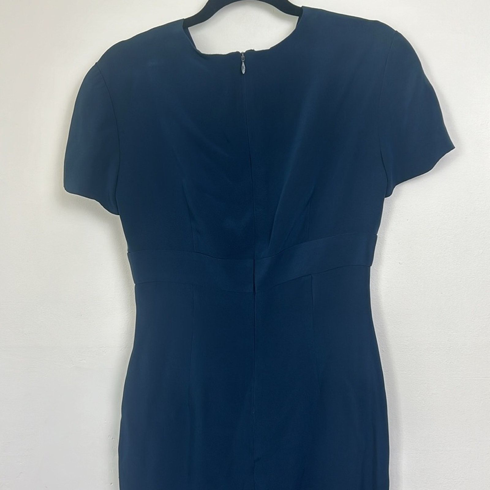 Anthropologie Jennifer Joanou Silk Navy Shift Dress Size M / US 6-8 / IT 42-44 - 4 Thumbnail