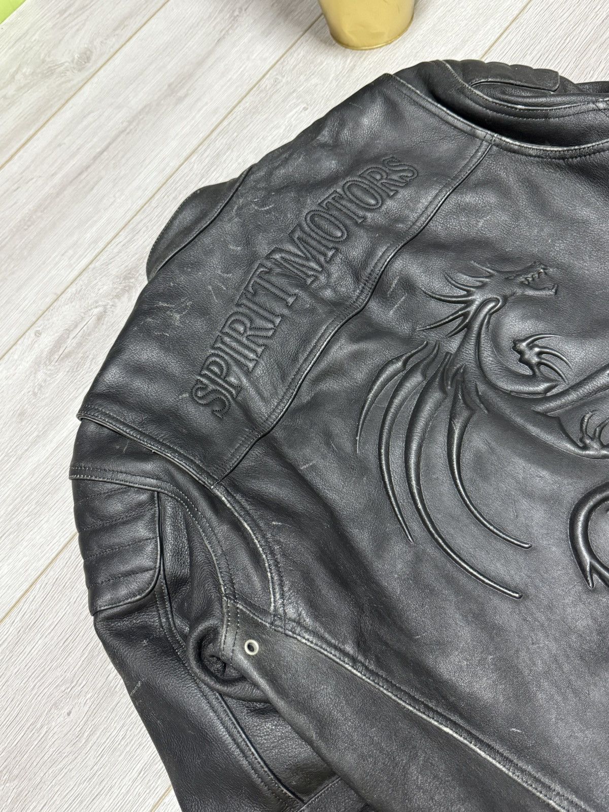 Vintage Polo x Spirit Motors🐉 dragon big logo leather jacket moto Size US L / EU 52-54 / 3 - 16 Thumbnail