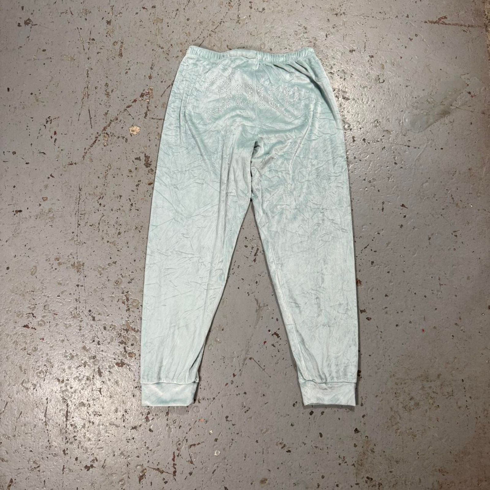 Juicy Couture Blue/green pearl velvet juicy sweatpants Size 28" / US 6 / IT 42 - 1 Thumbnail