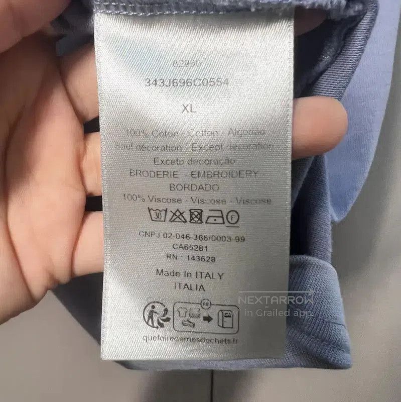 Dior Dior Summer Light Blue Cotton Blend T-Shirt . Size US XL / EU 56 / 4 - 5 Thumbnail