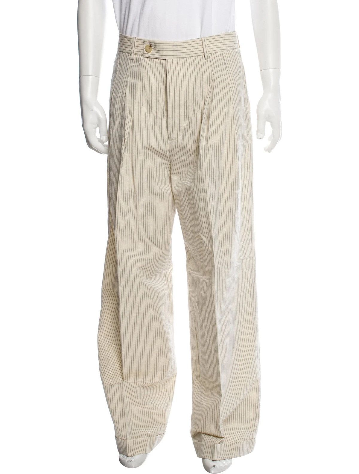 Eckhaus Latta Eckhaus Latta Pinstripe Trousers Size US 31 - 1 Thumbnail