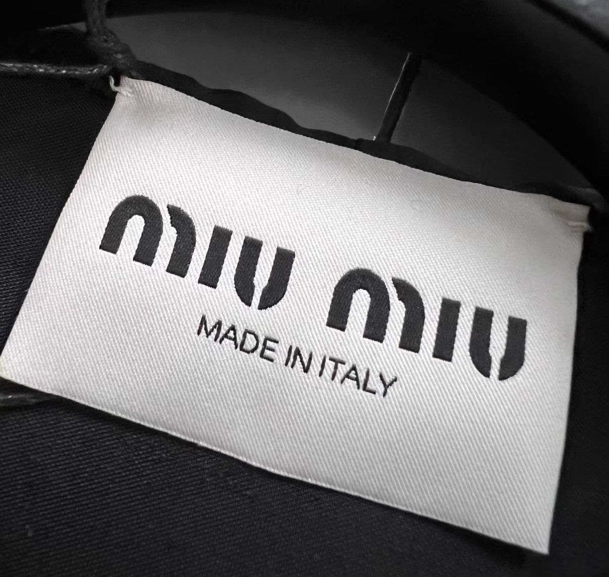 Miu Miu Miu Miu Black Velvet Mini Logo Dress J41 Size XS / US 0-2 / IT 36-38 - 3 Thumbnail